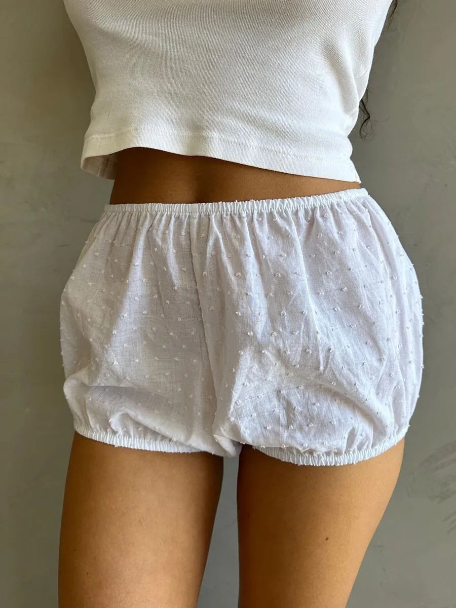 

Women's Casual Bloomer Shorts Elastic High Waist Pajama Short Pants Summer Loose Sleep Boxers Y2K Streetwear Loungewear