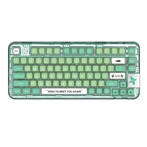 CoolKiller CK75 clavier mécanique sans fil trois modes rétro-éclairage rvb clavier de jeu échange à chaud 80 touches clavier de jeu Transparent