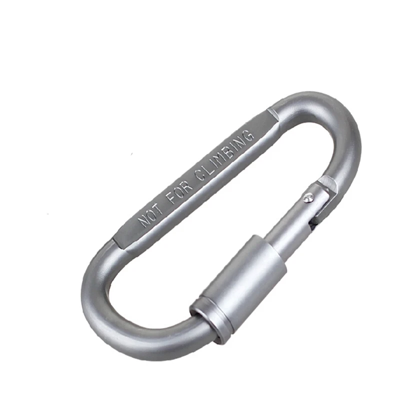 Outdoor Survival D-ring Locking Alloy Aluminum Screw Lock Hanging Hook Buckle Karabiner Mountaineering Camping Equipment