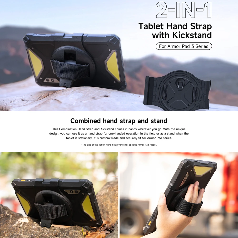 Original Ulefone Armor Case UAS01 Tablet Hand Strap Holder For Aromor Pad 3 Pro/For Armor Pad 4 Ultra Rugged Tablet