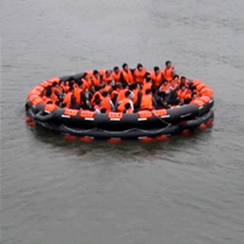 Open life rafts available on both sides, marine inflatable life rafts