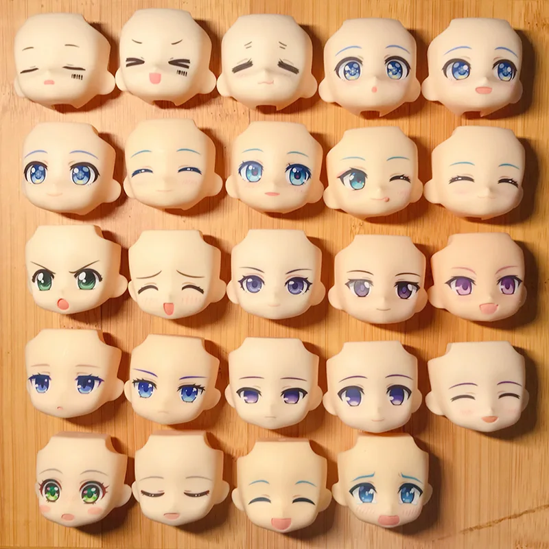 New Cute Funny Makeup GSC Doll Expression Smiling Face,for Obitsu11、OB11、1/12bjbd Doll Accessories Toy Boy Girl Face