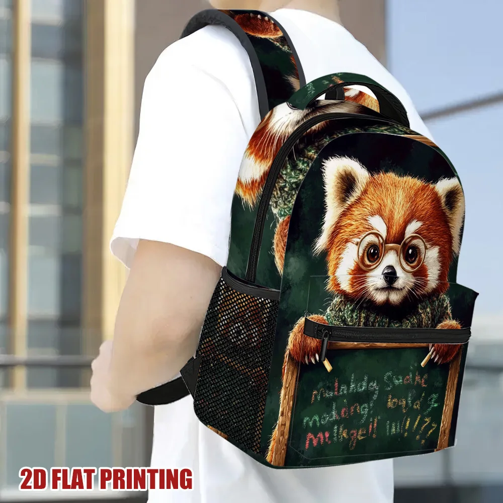1pc Red Panda Wisdom Backpack Lightweight and Stylish Perfect for Students and Young Adults for Teenager