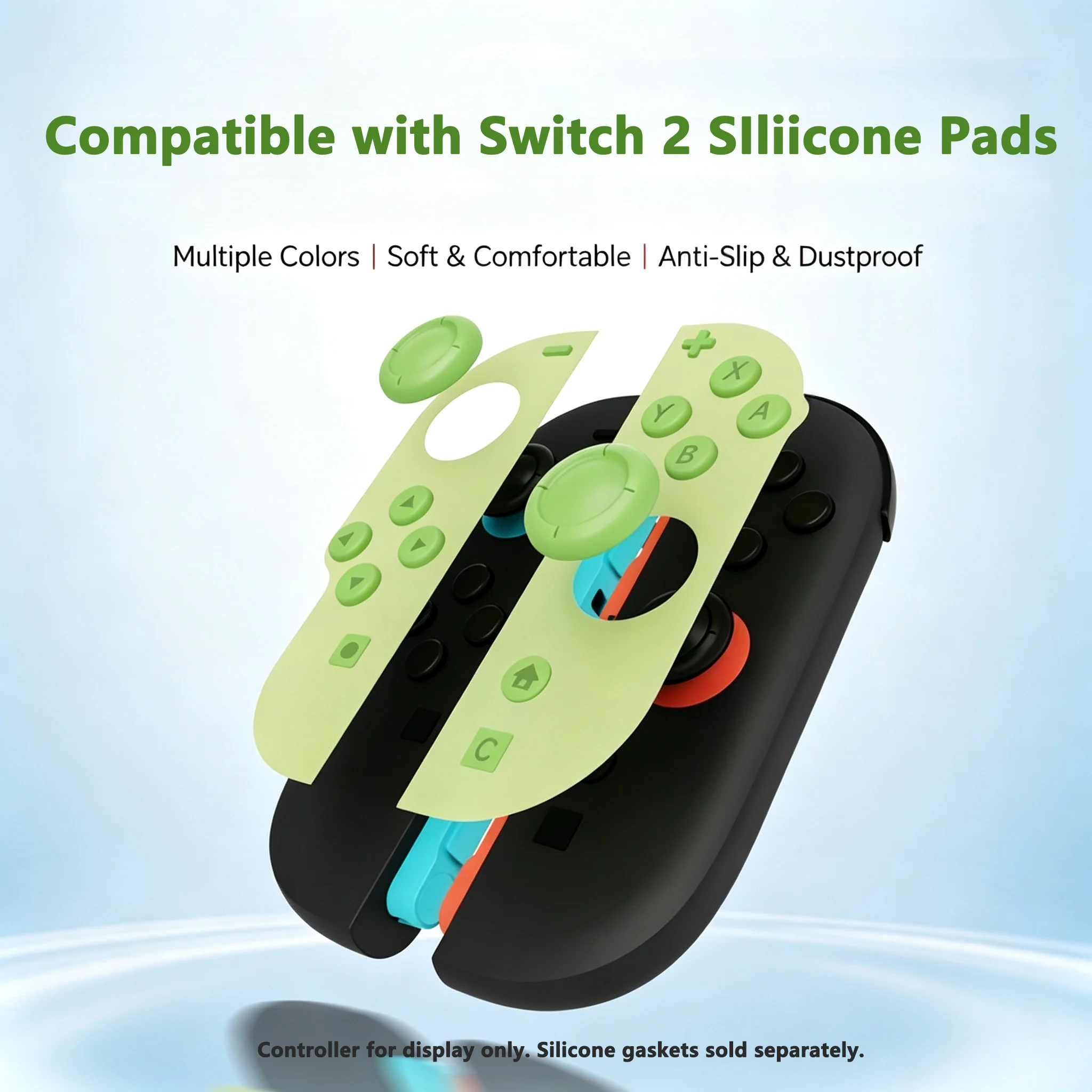 NS2 Joy-Con Silicone Gasket, Anti-Slip Dustproof Soft Rubber Button Pad, Multi-Color Accessories for Switch 2 Only