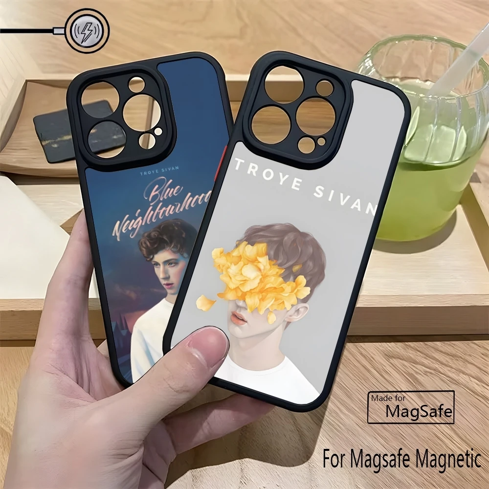 Singer T-Troye S-Sivan Phone Case For Iphone 16 Pro Max 15 Pro 14 Plus 12 13 XR X XS Max Matte Magnetic Wireless Charge Cover