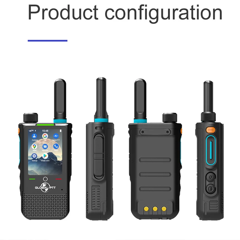 Imagem -06 - Smartphone Android Portátil Walkie Talkie Celular Zello Tela de Toque Wifi Gps Global Poc Pro Walkie Talkie