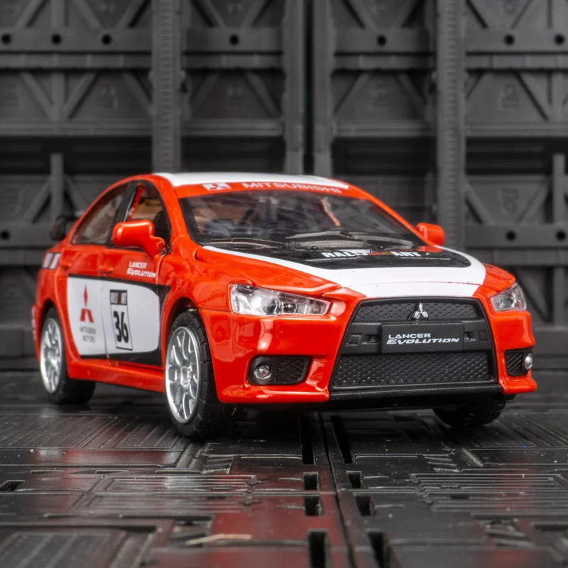 

1:32 Mitsubishi Lancer Evolution GT3 Metal Alloy Car Model Diecasts Toy Vehicles Model Sound Light Car Toys For Childrens Gifts