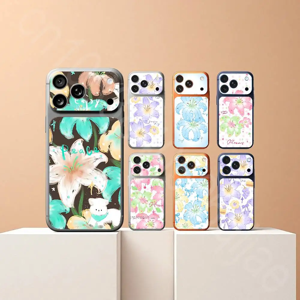 

lily For iPhone 17proMax 17pro Full Cover Decal Skin Wrap Colorful Rear Protective Sticker Film