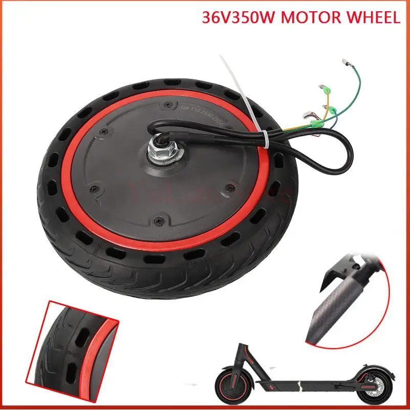 

Wear-resistant solid tire motor 36v 350w front wheel drive motor 8.5 inch electric scooter motor