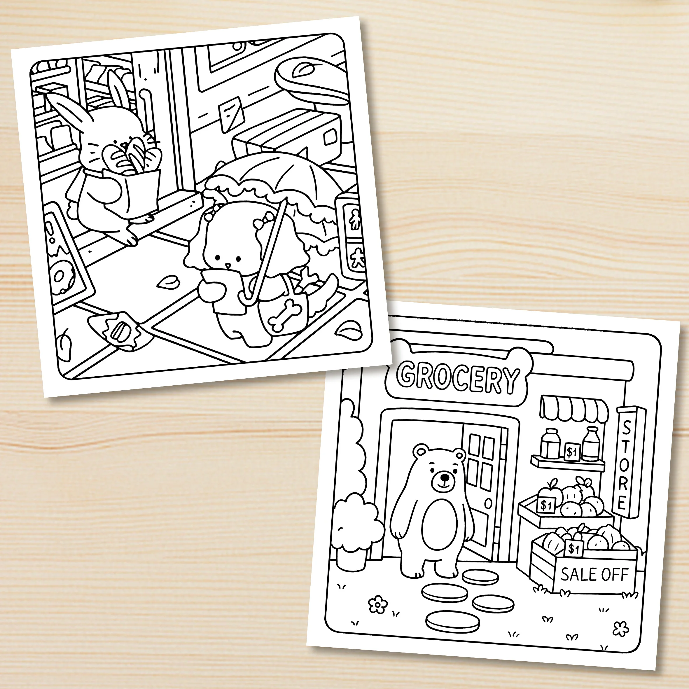 COZY CUTIES Bold-easy Patterns Coloring Book for Adults Cute Drawing Book Perfect Gift for Party and Birthday