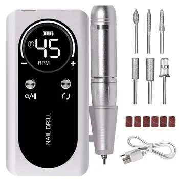 Professional 45000RPM Electric Portable Nail Drill Machine Rechargeable Low Noise Nail…