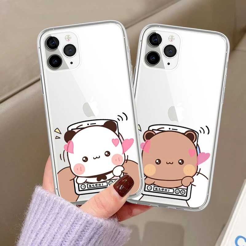 Cute Cartoon BuBuDuDU Couple IPhone Case 15 14 13 12 11 Pro Max Mini SE X Xs XR 7 8 Plus Silicone Case for Shock Absorption