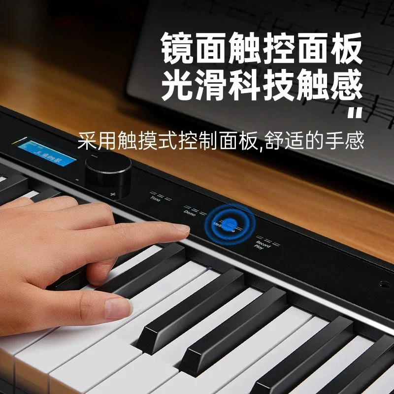 بيانو رقمي محمول قابل للطي مكون من 88 مفتاحًا لعام 2025 - لوحة مفاتيح كهربائية حساسة للمس مع ميزات الجهاز الإلكتروني الاحترافي