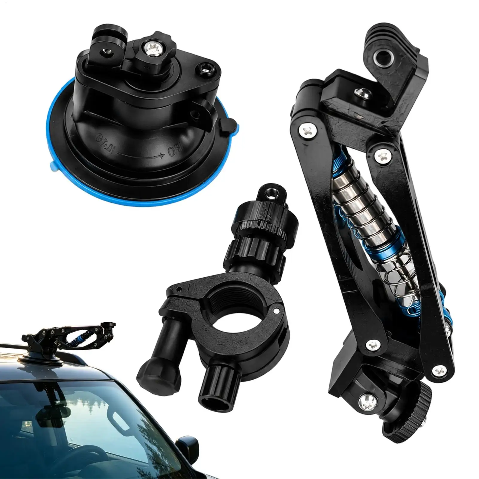 Motorcycle Camera Mount 360 Degree Rotation Shockproof Bracket Motorcycle Handlebar Mount Camera Clamp for City Touring Urban