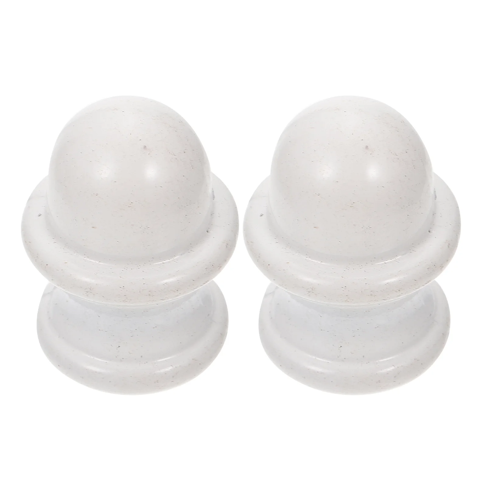 

2pcs White Aluminum Round Harvard Horn Frame Decorative Heads for Table Floor Lamps Light Finials Lampshade Accessories