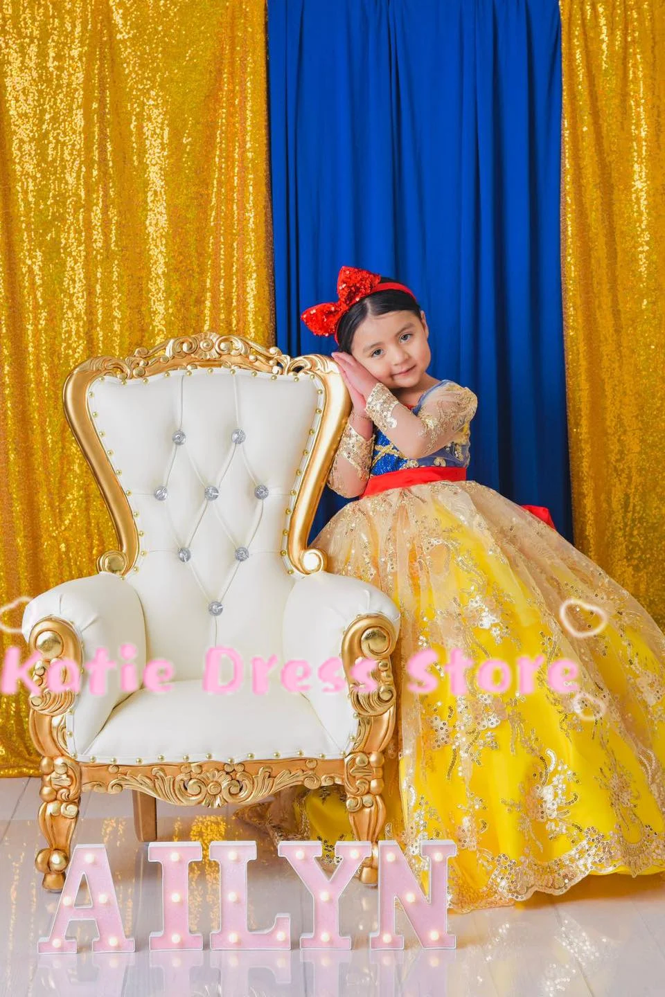 Princess Flower Girl Dress For Wedding Lace Applique With Bow Elegant Kids Birthday Party First Communion Ball Gowns Customized