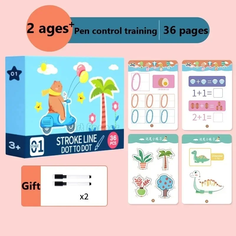 Practice Copybook Control Training Book Magical Tracing Workbook Reusable Magic Children Montessori Drawing Education Stationery