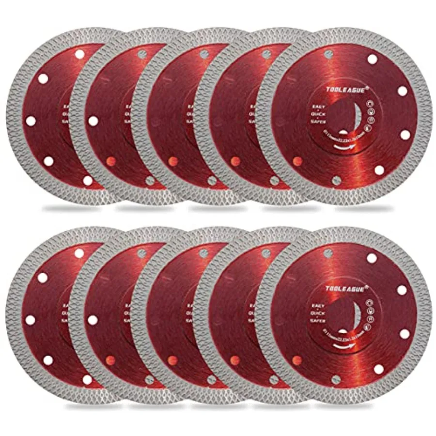 

Diamond Saw Blade 4-1/2 inch Super Thin Tile Blade Diamond Wheel for Porcelain Granite Marbles 10 Pcs