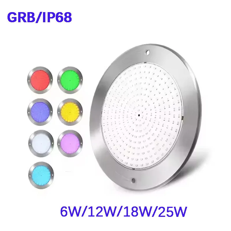 

Водонепроницаемый RGB LED-проектор для бассейнов IP68, 6W 12W 18W 25W, с управлением через Tuya WIFI APP, из нержавеющей стали, с заливкой смолой, для установки на плоские поверхности