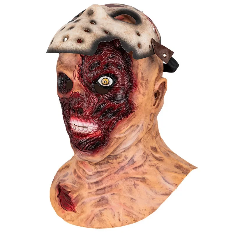 Máscara de Halloween Película Viernes 13 Jason Voorhees Máscara de cosplay Máscara espeluznante para hombres Carnaval Fiesta de Halloween Prop Hockey de terror