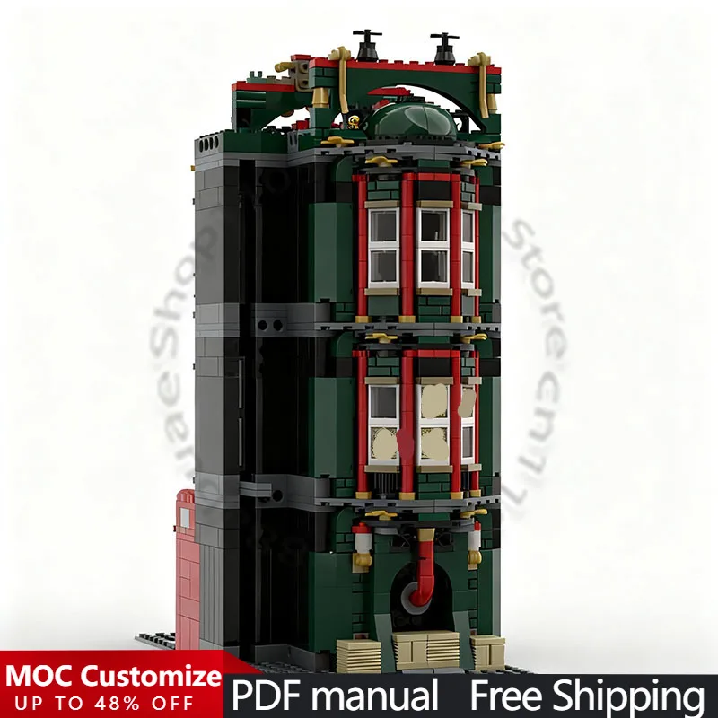 

1102 детали, модульный конструктор «Министерство магии» (MOC), настраиваемый, технологичный, для самостоятельной сборки, игрушка для мальчиков, рождественский подарок