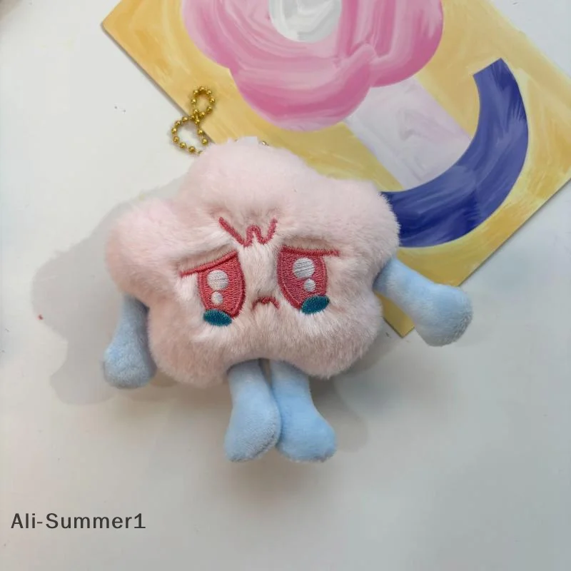 LLavero de peluche con forma de estrella para apretar, colgante de muñeco de peluche Kawaii, llavero de coche, amuleto, accesorios de decoración para mochila, regalos