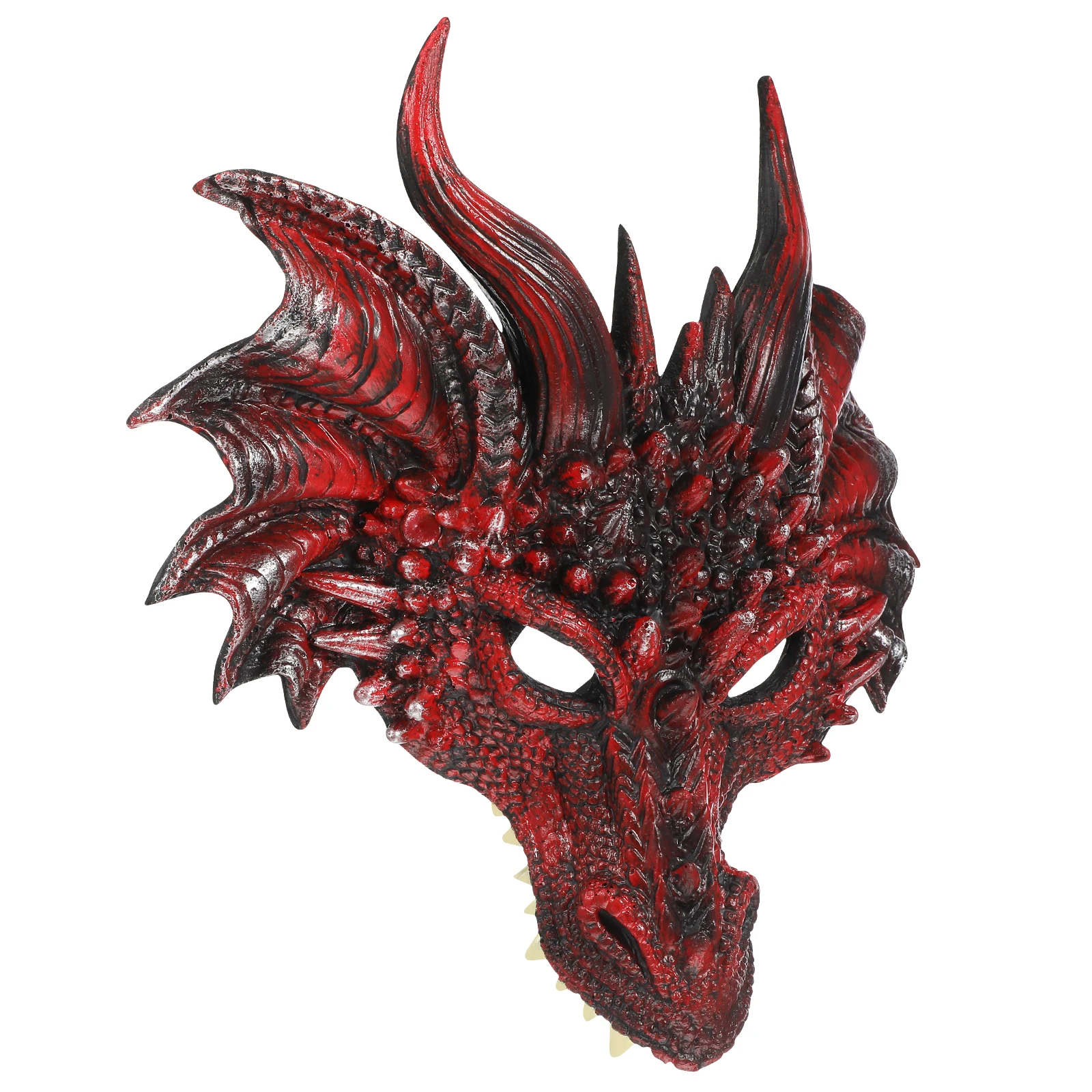 

Scary Dragon Mask Prop Half Face Lightweight Breathable Design for Halloween Costume Party Cosplay Carnival Festival Masquerade