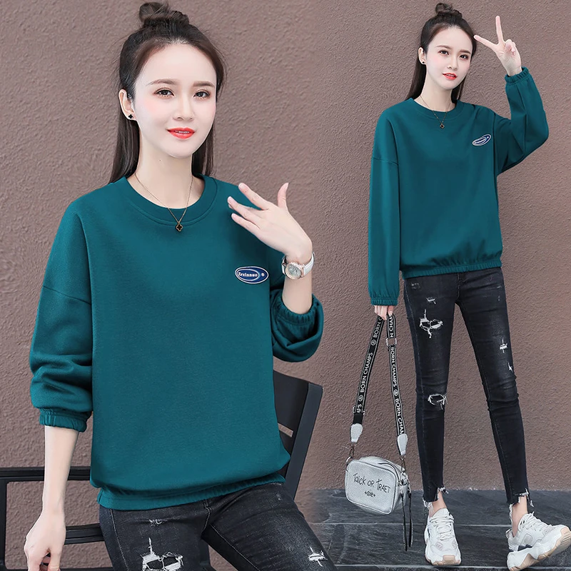 

High-End Lightweight round Ne Sweatirt Long Sve Base irt for Women Commute Sle Spring Autumn New Arrival