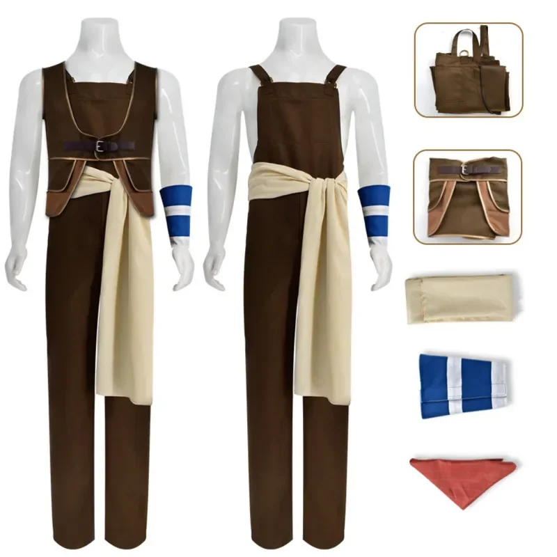 أزياء Usopp TV التأثيرية للبالغين، مجموعة كاملة من ملحقات سترة الحركة المباشرة للأطفال، بدلة لعب الأدوار Kevin Saula لحفلات الهالوين