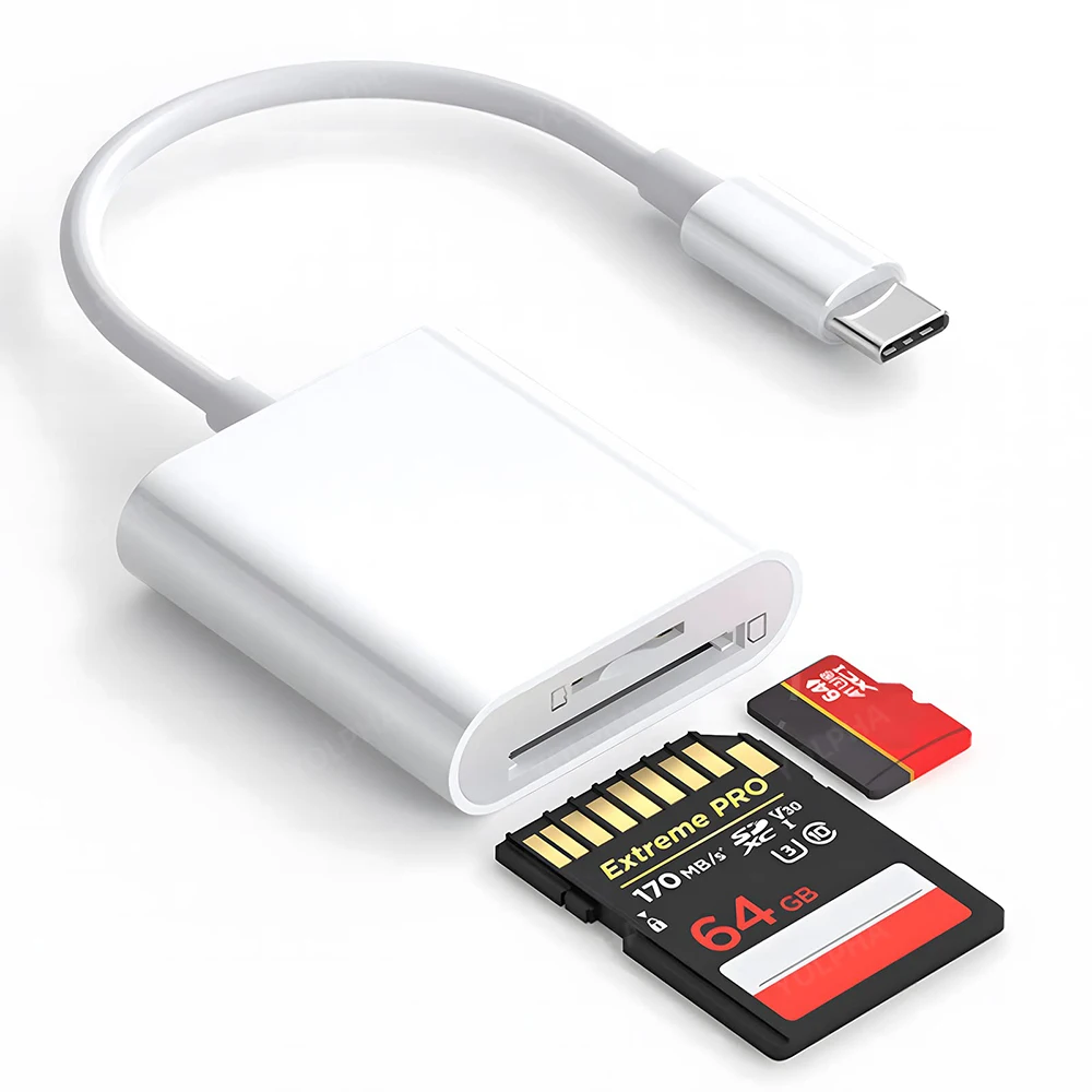 Adapter czytnika kart pamięci USB typu C SD TF do czytnika kart SD TF Samsung Huawei XiaoMi Konwerter danych do laptopa Macbook Telefon