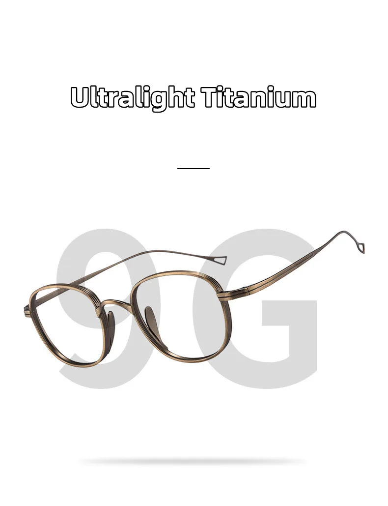 Reines Titan Marke Design Gläser Rahmen Männer Retro Runde Brillen 2022 Neue Vintage Photochrome Lesebrille – Detail 3