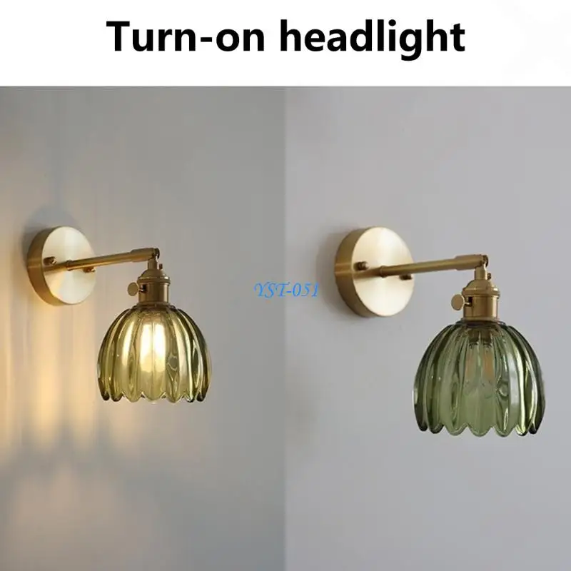 E15A Elegant Flower LED Wall Light Energy Efficient Bedside Lamp Entrance Corridors Entry Lamp for Bedroom Room Decoration