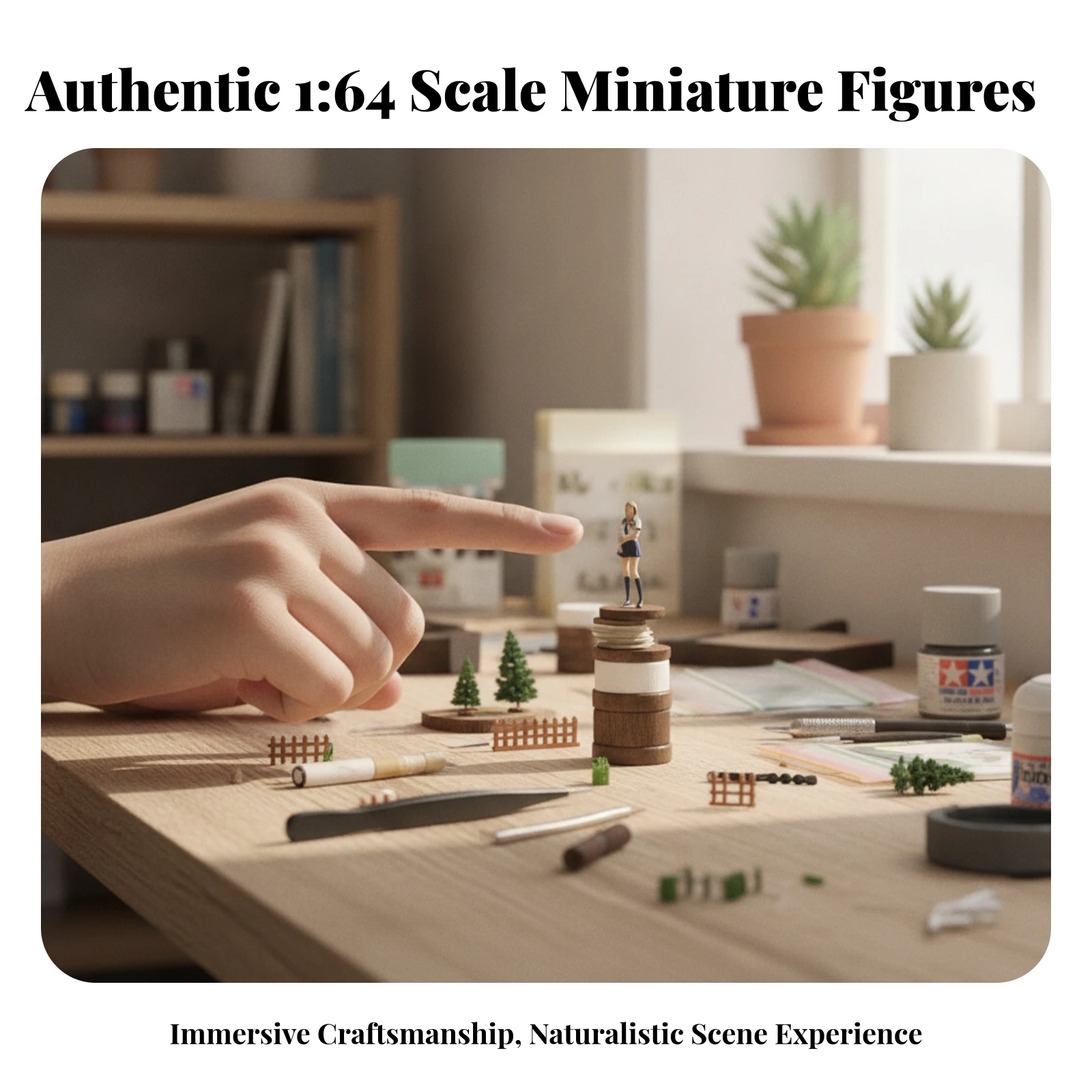 Resin Figurine Collectible Very Small 1/64 Scale Figure Diorama Figure Miniature Decor Single Piece