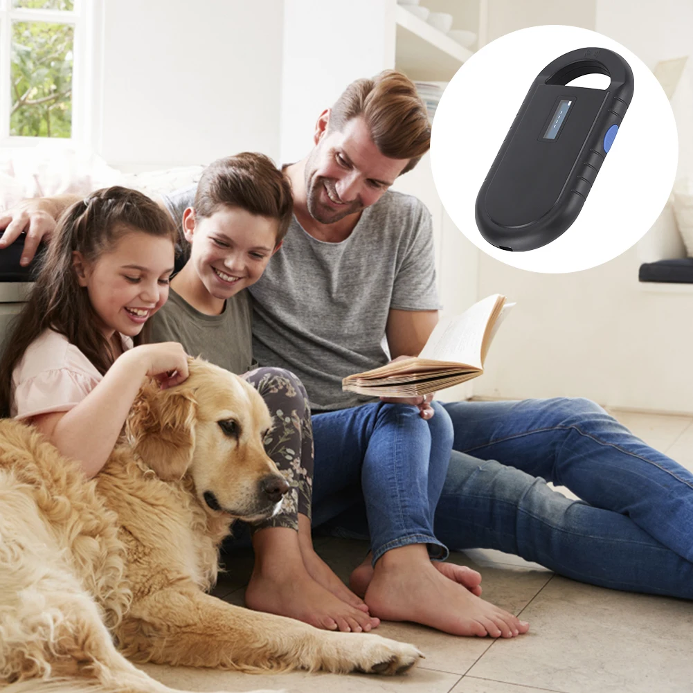 Lector RFID portátil para animales, escáner de microchip recargable para perros y gatos, pantalla OLED, lector de identificación de mascotas para ISO 11784/11785/FDX-B/ID64