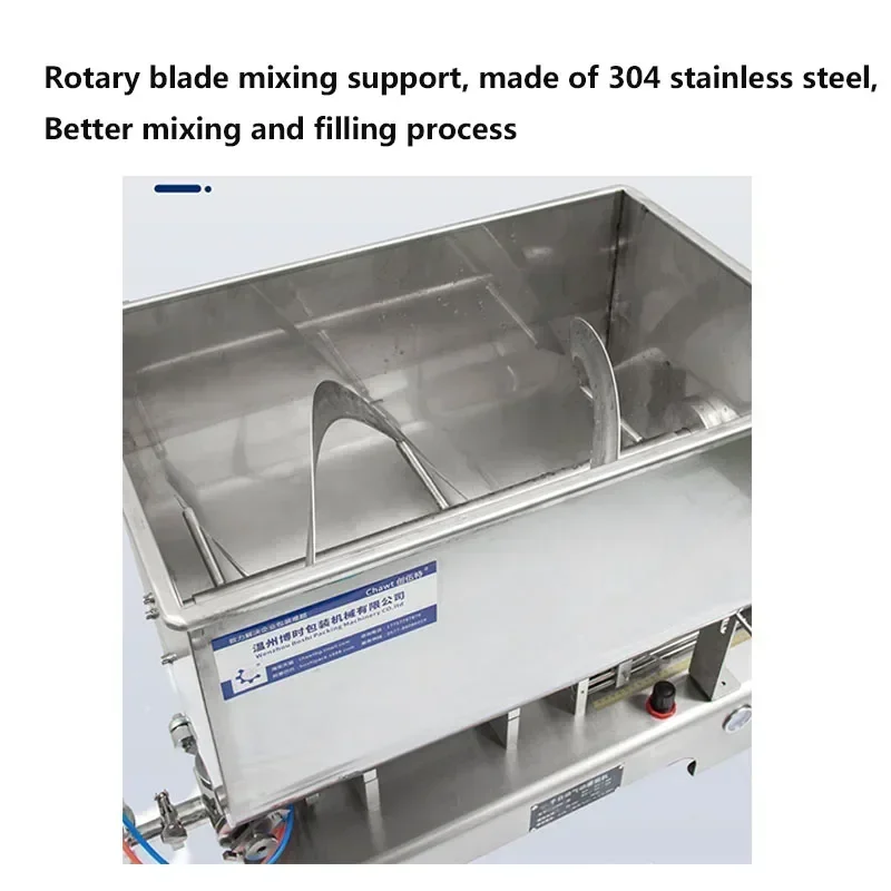 Subembalador de gran capacidad con agitación tipo U, máquina de llenado de Ganma antigua de salsa de tomate cuantitativa completamente automática