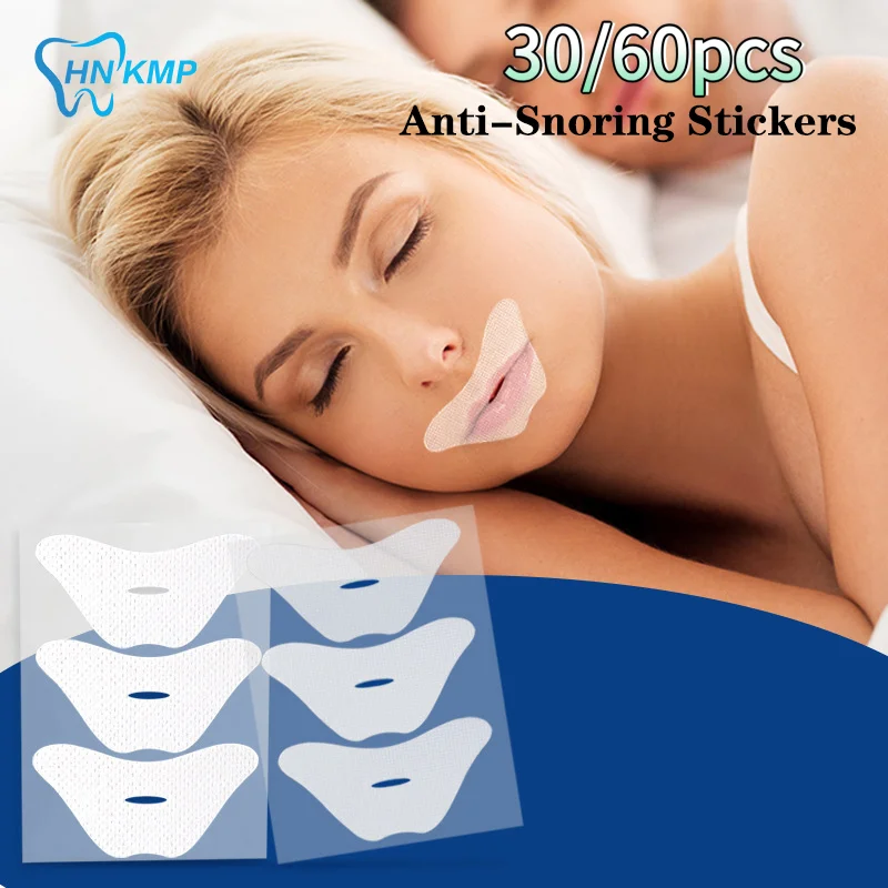 30/60Pcs Anti‑Snoring Mouth Sticker For Adult Night Sleep Lip Breathing Improving Patch Nose Breathing Correction Mouth Tape