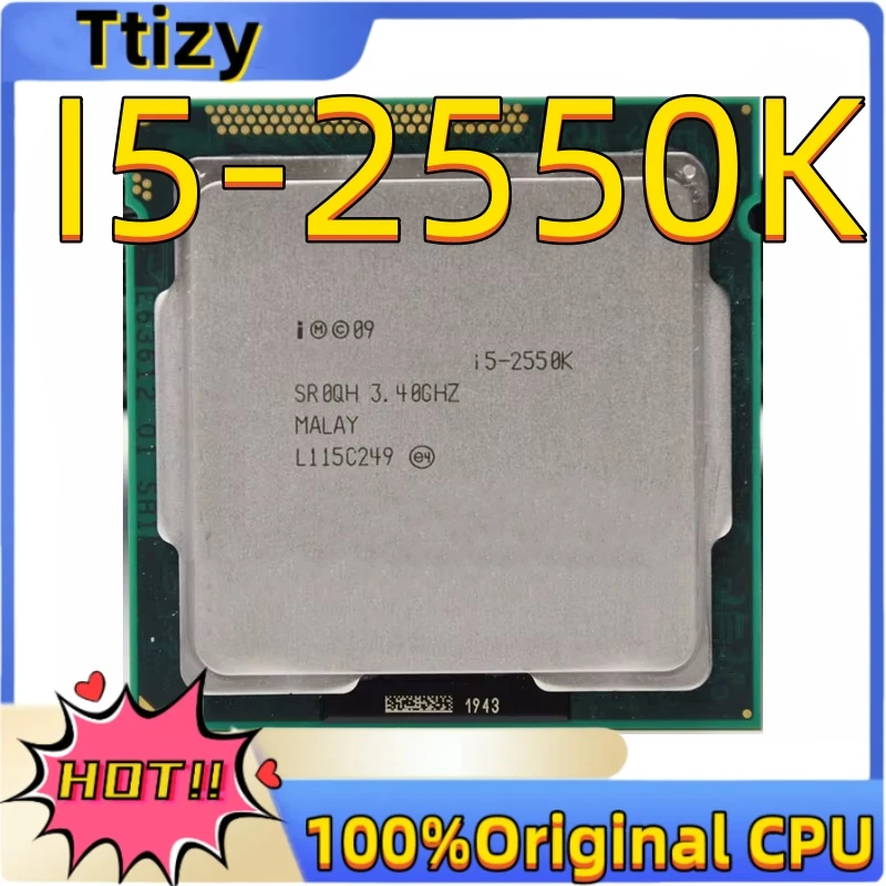 Core i5 2550K Quad 3.4GHz Socket LGA 1155 6MB Cache TDP 95W Processor I5-2550K