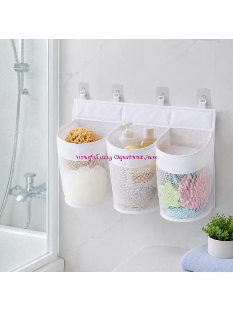  Bathroom Hanging Basket with 3 Pockets with Play Item Sorting
