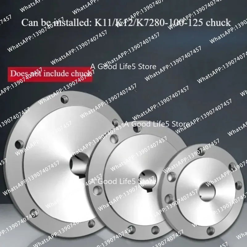 For flange, keyless chuck motor shaft flange, for self-centering K11/K12/K72-80 K11/K12/K72-100 inner hole 12-25mm chuck flange