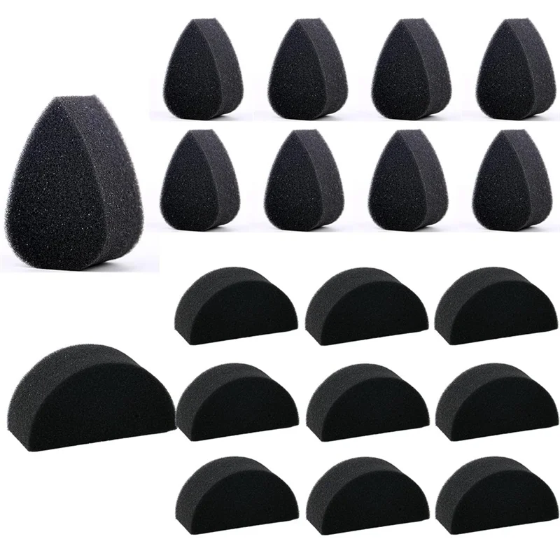 Face Paint Sponges Face Painting Black Sponges High Density for Art Work and Body Paint (10 Petals + 10 Half Moon)