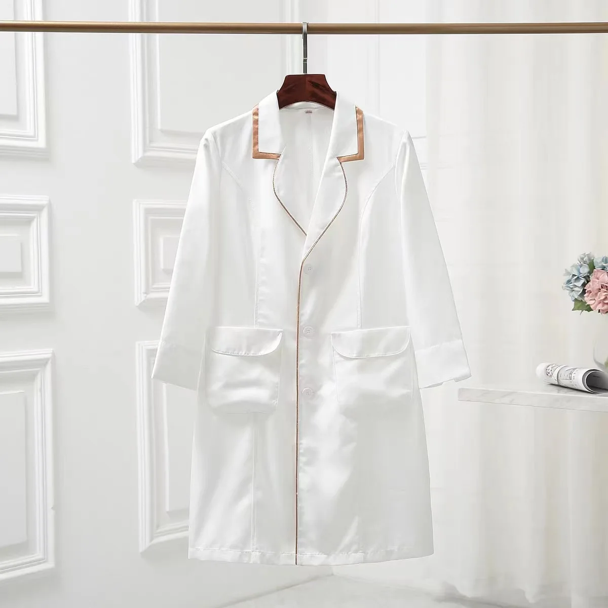 Salopette de Salon de beauté pour médecin et esthéticienne, uniformes de travail d'été à manches courtes