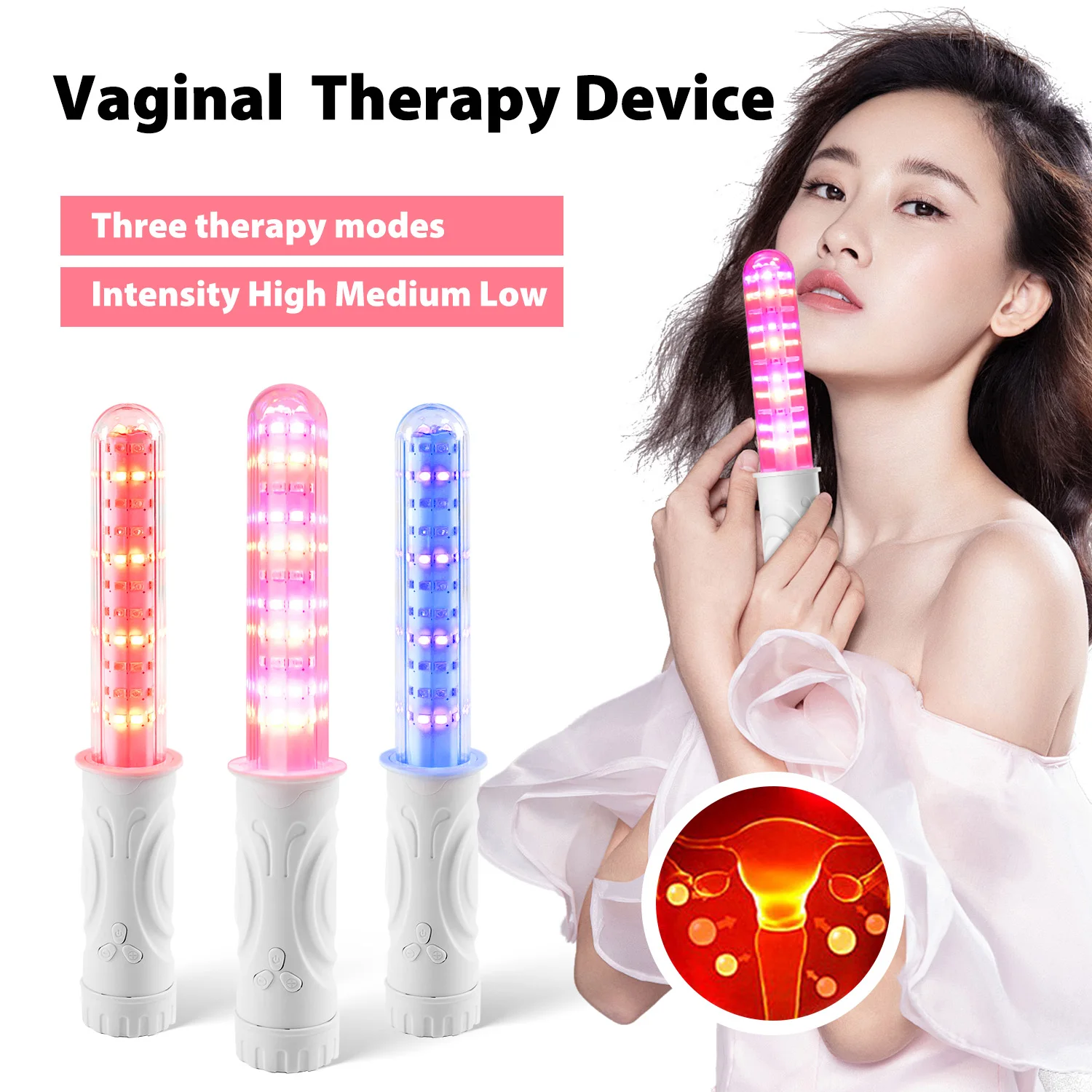 

Infrared&Red Light Therapy Device for Women Vaginitis Treatment,Vaginal Tightening Female Health Device Home Use with Heating