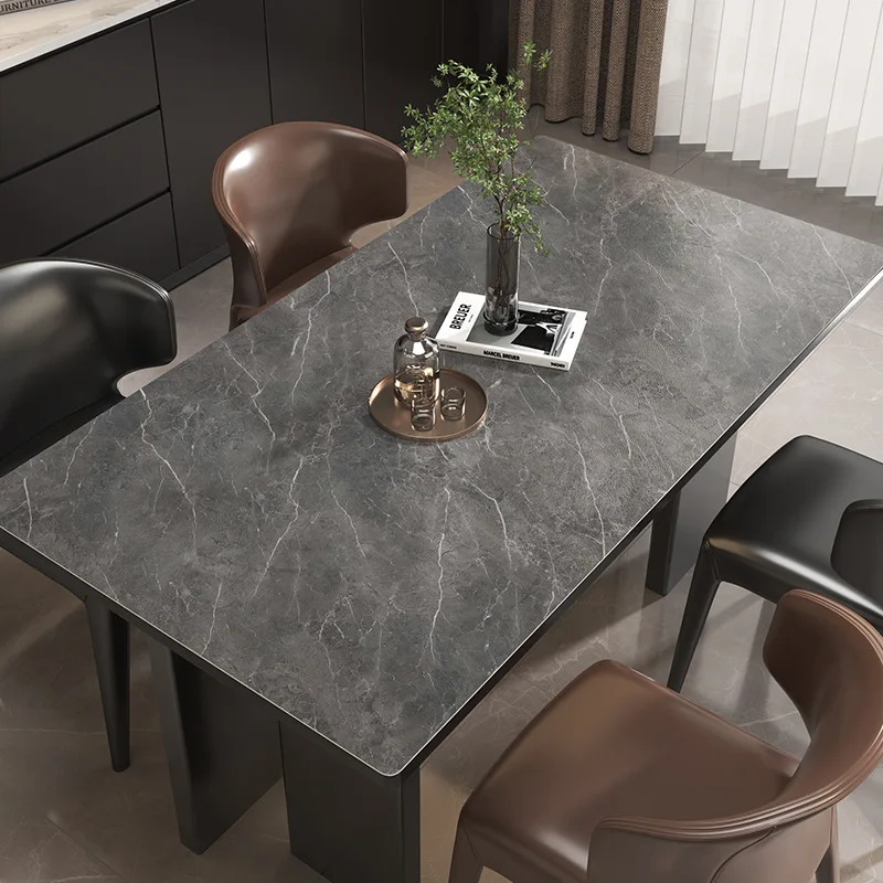 Marble pattern tablecloth custom square rectangle table cover office Decor desk mat waterproof leather table linen protector