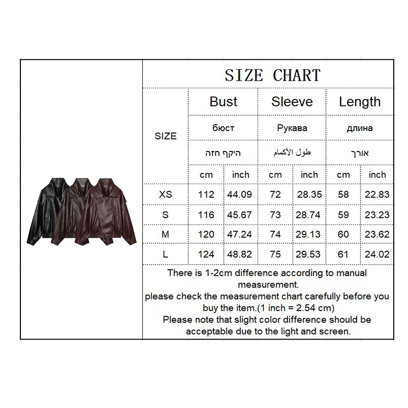 Guobioziy 2026 Early Autumn Women Oversized Lapel Biker Jacket Oblique Zipper Faux Leather Belted Waist Street Hip Hop Outerwear