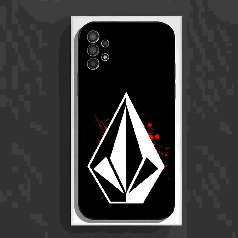 L-Luxury V-VOLCOM-S Sport Style Phone Case For Samsung Galaxy A13,A21s,A22,A31,A32,A52,A53,A71,A80,A91 Soft Black Cover