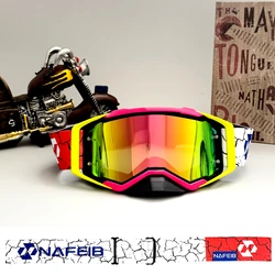 Gogle motocyklowe okulary sportowe Glacier Crack okulary przeciwsłoneczne dla dorosłych Motocross MTB ATV ochrona UV kask do jazdy na świeżym powietrzu okulary