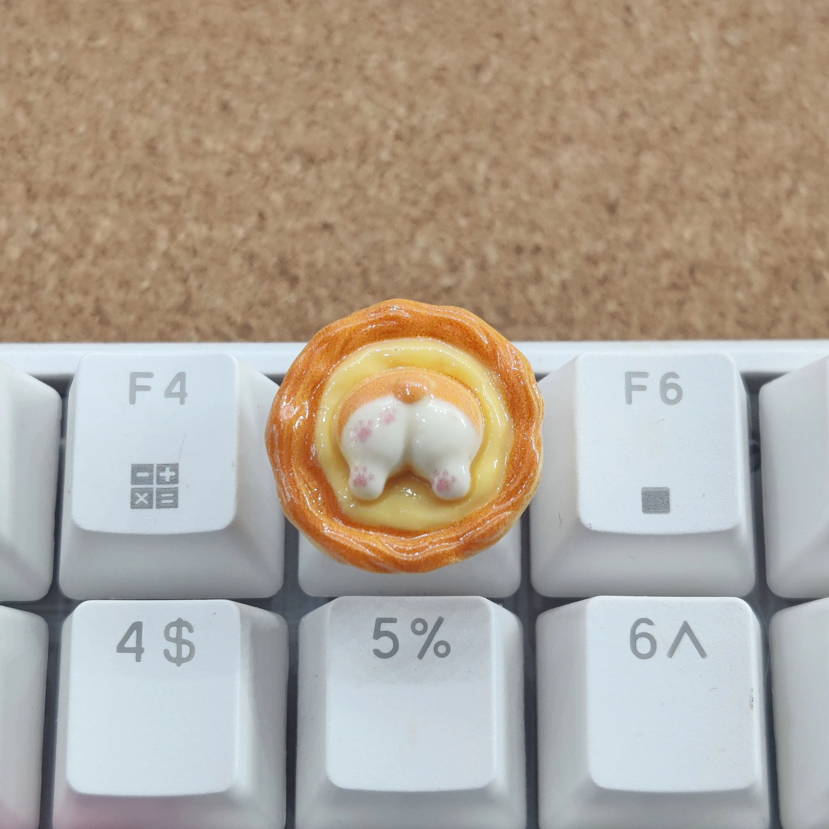 

Handmade Mechanical Keyboard Key Cap Key Personality Creativity Diy Egg Tart Corgi Fart Bear Love Chocolate Key Cap