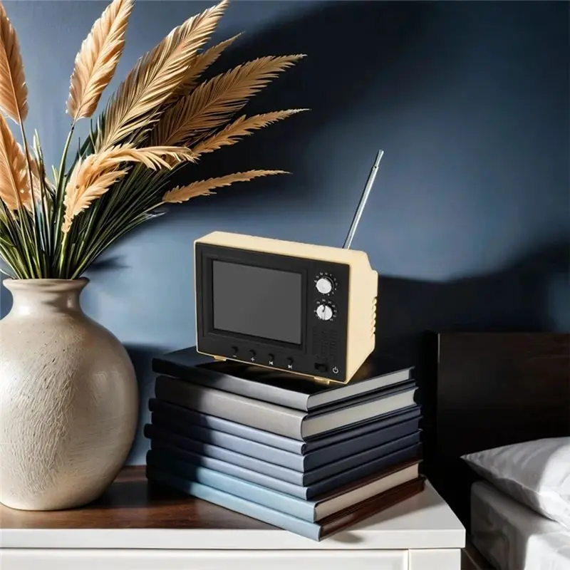 ABUM-1:12 تلفزيون صغير لغرفة المعيشة الأجهزة المنزلية USB شحن واقعية الطبخ المطبخ الأجهزة المنزلية المصغرة