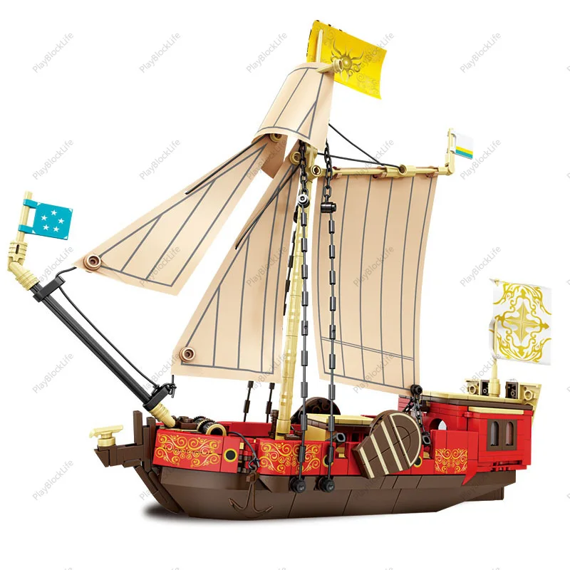 

Creative Sailing Series Classic Luxury Yacht Office Home Decoration Building Blocks Bricks Gifts