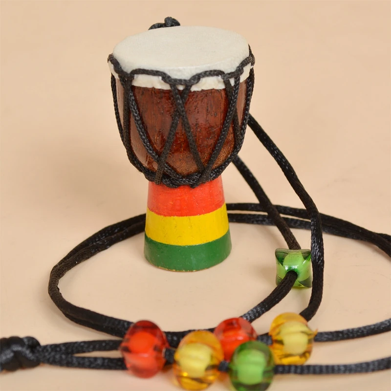 Djembe Drum Mini Pendant African Drum Wooden Classic Hand Drums,Necklace Drums And Percussion